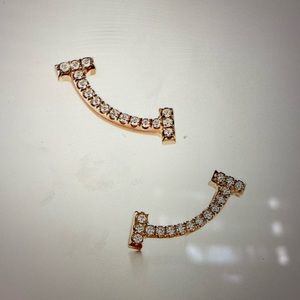 Authentic Tiffany & Co. Smile diamond rose gold earrings
